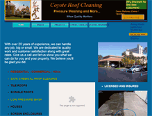 Tablet Screenshot of coyoteroofclean.com